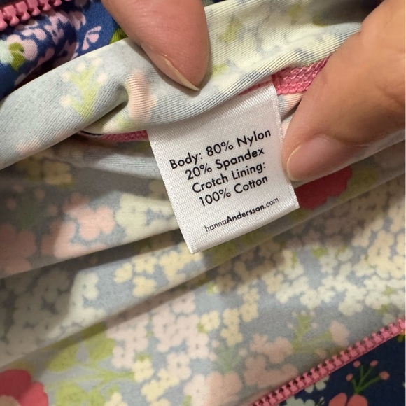 Hanna Andersson Pink and Blue Rashguard Swimwear Size 3T - Picture 7 of 8